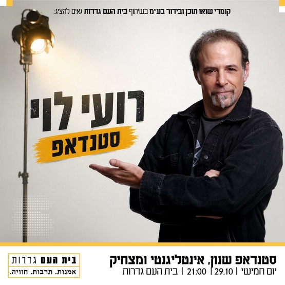 תמונת מופע: רועי לוי עושה סטנד אפ